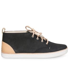 UGG Kallisto nubuck and leather high-top sneakers in black. 
